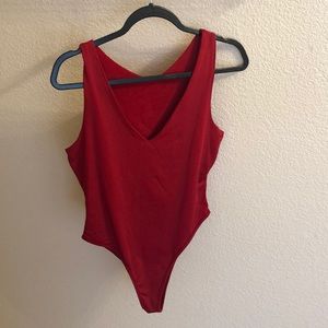 Deep red one piece